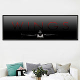 Michael Jordan Wings Poster Fly Dunk Basketball Stars Wall Pictures for Living Room Decoration Bedroom Sport Wall Art Canvas - Virtual Blue Store