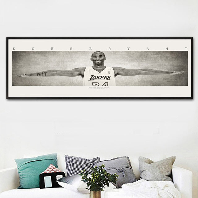 Michael Jordan Wings Poster Fly Dunk Basketball Stars Wall Pictures for Living Room Decoration Bedroom Sport Wall Art Canvas - Virtual Blue Store