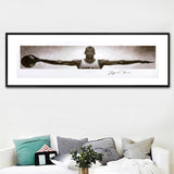 Michael Jordan Wings Poster Fly Dunk Basketball Stars Wall Pictures for Living Room Decoration Bedroom Sport Wall Art Canvas - Virtual Blue Store