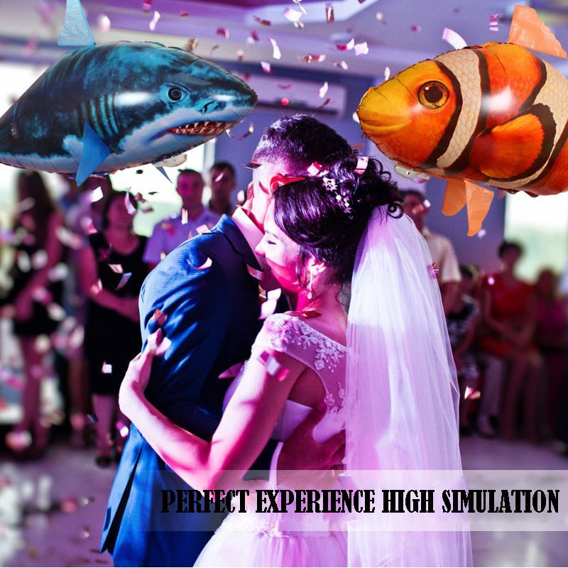 Remote Control Shark Toys Air Swimming Fish Infrared RC Flying Air Balloons Nemo Clown Fish Kids Toys Gifts Party Decoration - Virtual Blue Store