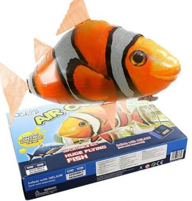 Remote Control Shark Toys Air Swimming Fish Infrared RC Flying Air Balloons Nemo Clown Fish Kids Toys Gifts Party Decoration - Virtual Blue Store