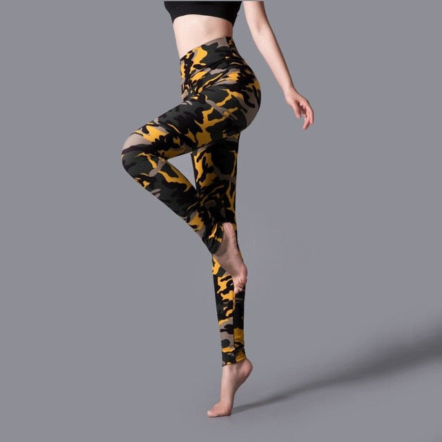 YSDNCHI New Stripe Leopard Print Leggings Women High Waist Legings Work Out Legging Sporting Push Up Trousers Fitness Leggins - Virtual Blue Store