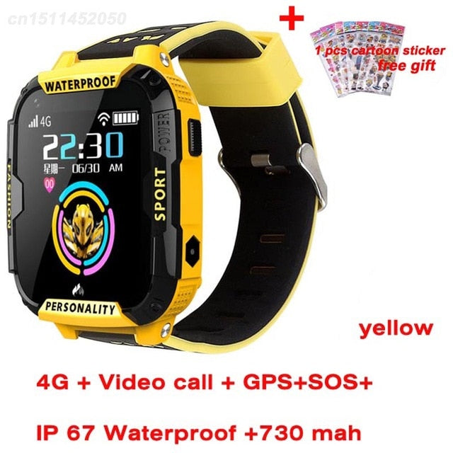 GPS Wifi SOS 4G Smart Watch Baby IP67 waterproof Camera position Tracker Kids Smartwatch Boys Girl VS A36E Q90 - Virtual Blue Store
