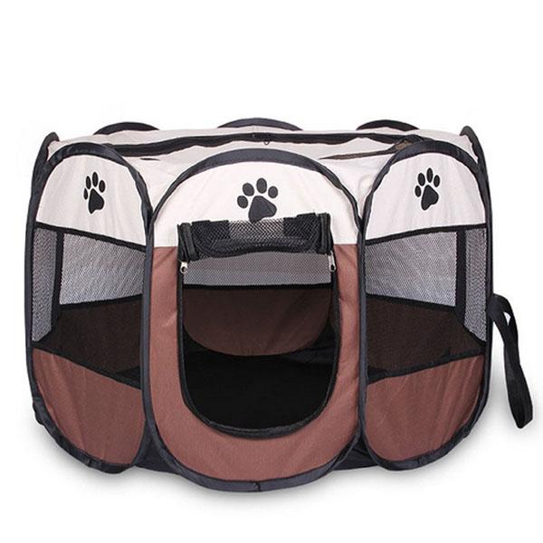 Portable Folding Pet tent Dog House Cage Dog Cat Tent Playpen Puppy Kennel Easy Operation Octagon Fence 2810 - Virtual Blue Store