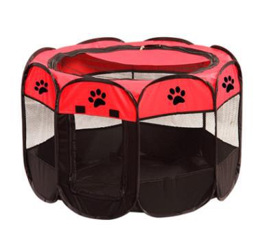 Portable Folding Pet tent Dog House Cage Dog Cat Tent Playpen Puppy Kennel Easy Operation Octagon Fence 2810 - Virtual Blue Store
