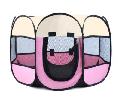 Portable Folding Pet tent Dog House Cage Dog Cat Tent Playpen Puppy Kennel Easy Operation Octagon Fence 2810 - Virtual Blue Store