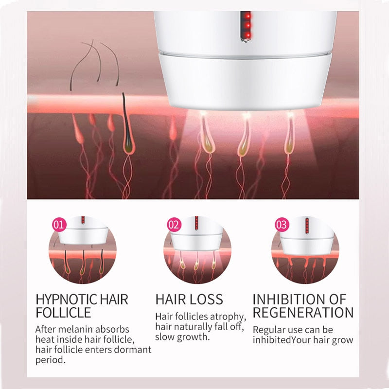 Laser Epilator 800000 Flash Professional Permanent Ipl Hair Removal Photoepilator Home Light Pulses Depilatory whole Body Face - Virtual Blue Store