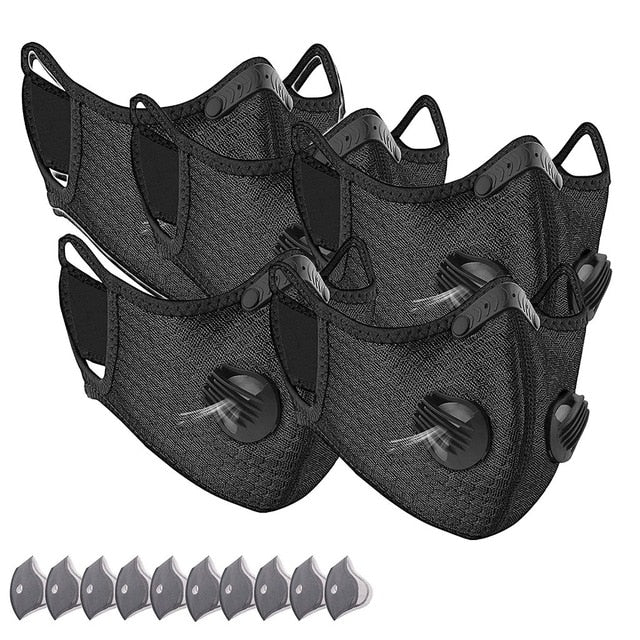 Face Mask Cycling masks masque Scarf Activated Carbon PM2.5 Outdoor Mouth Mask Unisex Face Mask Protection Mask Tops 0518 - Virtual Blue Store