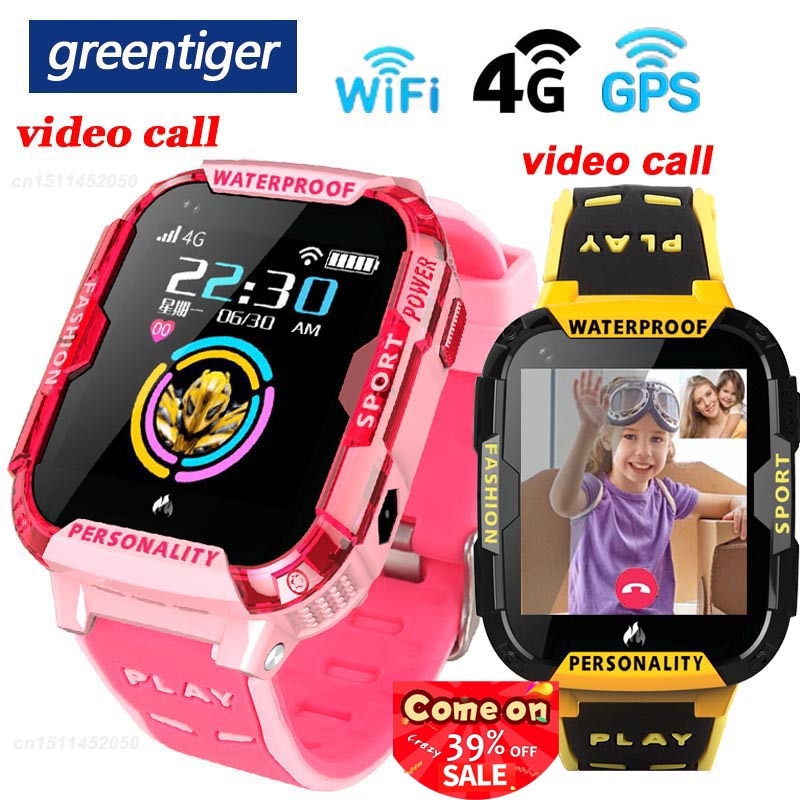 GPS Wifi SOS 4G Smart Watch Baby IP67 waterproof Camera position Tracker Kids Smartwatch Boys Girl VS A36E Q90 - Virtual Blue Store