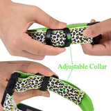 Adjustable LED Light Glow Pet Collar Leopard Nylon Pet Dog Cat Night Safety Luminous Flashing Necklace Glowing Neck Belt XWBE. - Virtual Blue Store