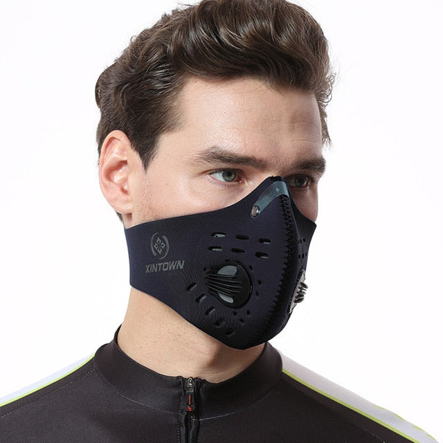men sport cycling maske face maske with filters Dust Anti Pollution Respirator mascarillas - Virtual Blue Store
