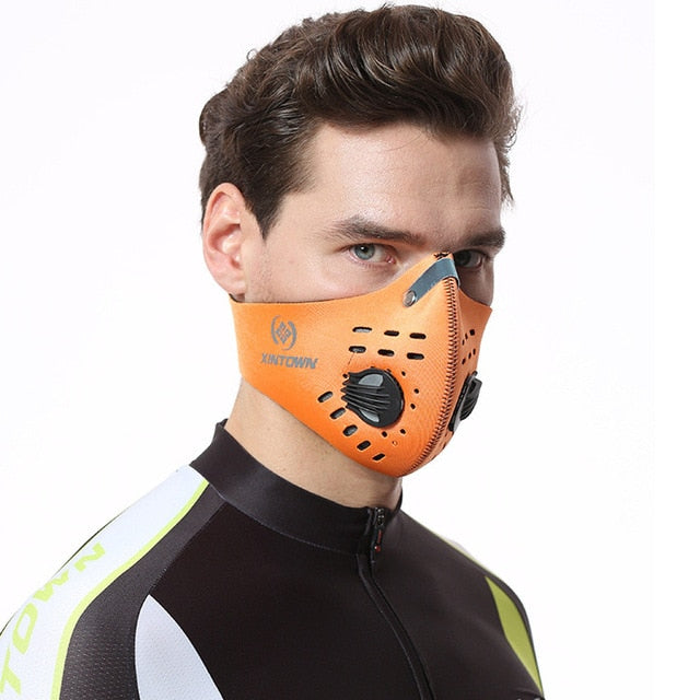 men sport cycling maske face maske with filters Dust Anti Pollution Respirator mascarillas - Virtual Blue Store