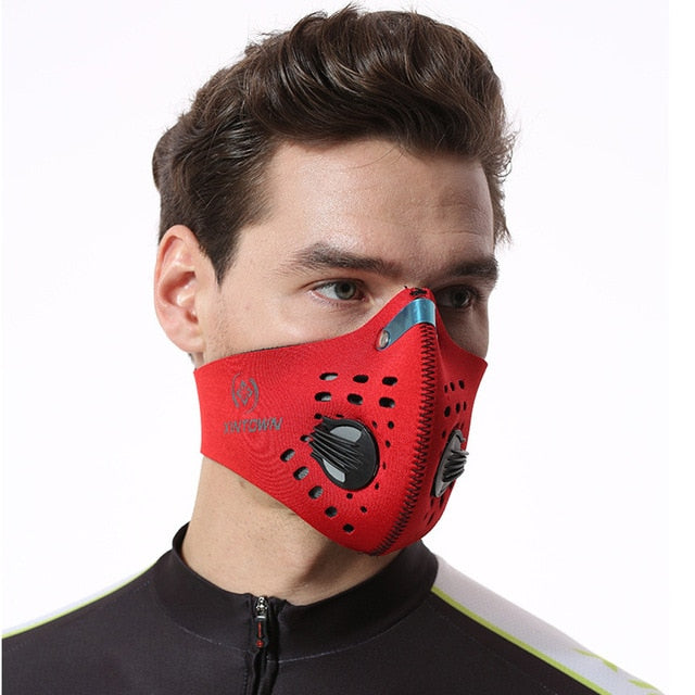 men sport cycling maske face maske with filters Dust Anti Pollution Respirator mascarillas - Virtual Blue Store