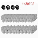 10pcs Fashion Scarf Cotton Activated Pm2.5 Outdoor Unisex Filter Face Maskswashable And Reusable Maske - Virtual Blue Store