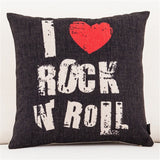 Super Star Peace Love& Music 1969 Cushion Cover Rock & Roll Home Decor Pillow Case Cojines Decorativos Para Sofa Pillow Cover - Virtual Blue Store