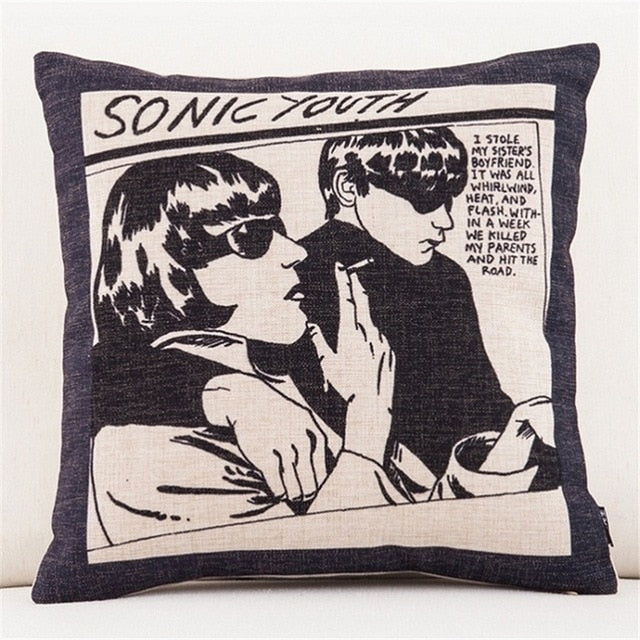 Super Star Peace Love& Music 1969 Cushion Cover Rock & Roll Home Decor Pillow Case Cojines Decorativos Para Sofa Pillow Cover - Virtual Blue Store