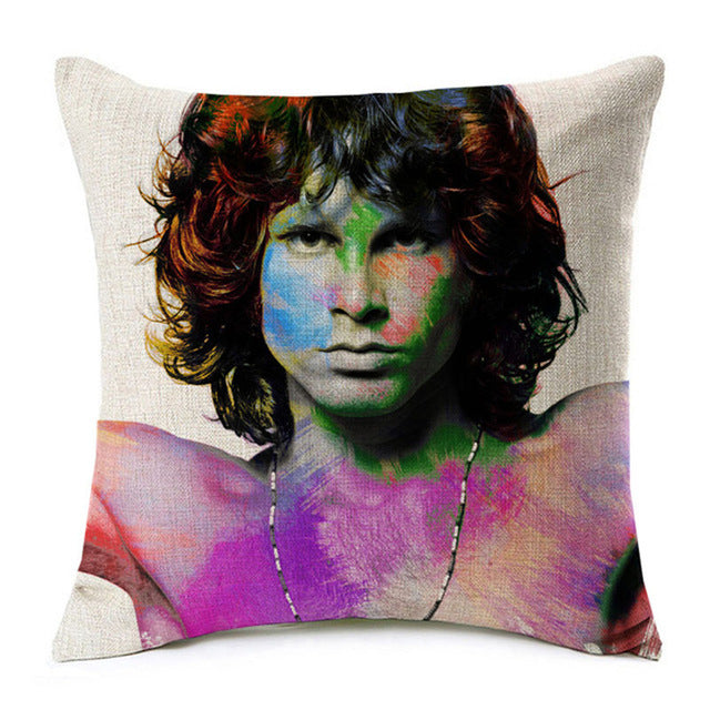 Super Star Peace Love& Music 1969 Cushion Cover Rock & Roll Home Decor Pillow Case Cojines Decorativos Para Sofa Pillow Cover - Virtual Blue Store