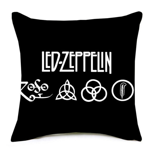 Super Star Peace Love& Music 1969 Cushion Cover Rock & Roll Home Decor Pillow Case Cojines Decorativos Para Sofa Pillow Cover - Virtual Blue Store