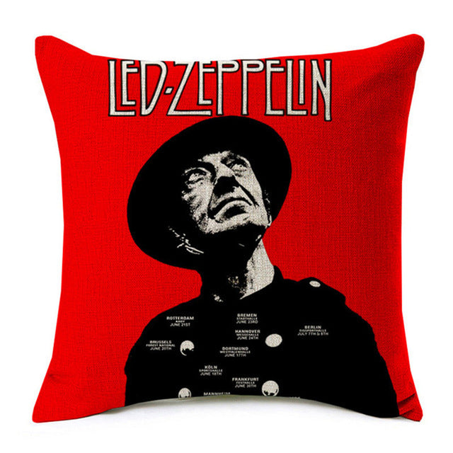 Super Star Peace Love& Music 1969 Cushion Cover Rock & Roll Home Decor Pillow Case Cojines Decorativos Para Sofa Pillow Cover - Virtual Blue Store