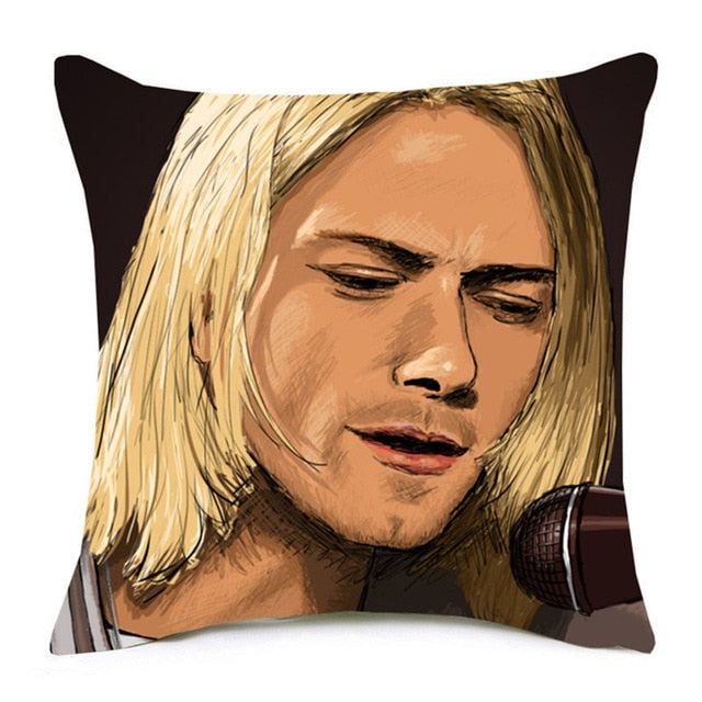 Super Star Peace Love& Music 1969 Cushion Cover Rock & Roll Home Decor Pillow Case Cojines Decorativos Para Sofa Pillow Cover - Virtual Blue Store