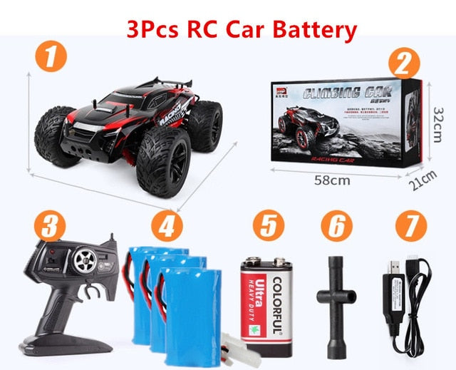 New Durable Racing RC Car 4WD 2.4G 1:10 Full-ratio Four-wheel 30-35KM Remote Control Car High-speed RC Drift Car Buggy Truck - Virtual Blue Store