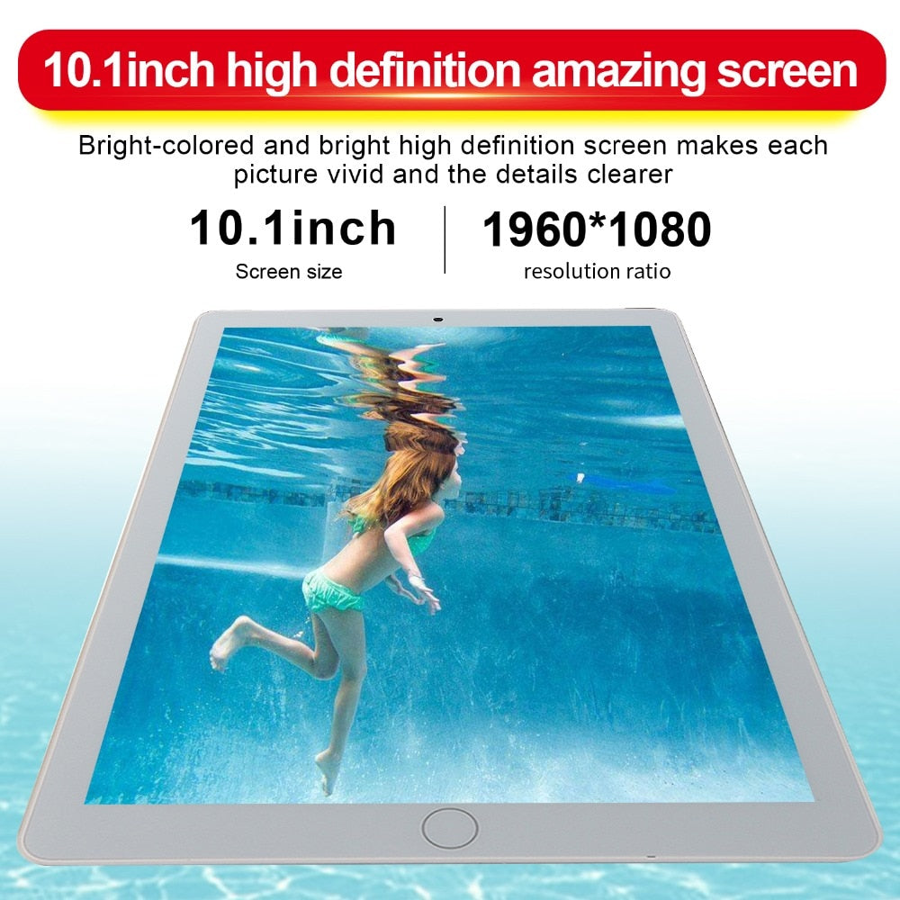New WiFi Tablet PC 10.1Inch Ten Core 4G Network Android 7.1 Arge 2560*1600 IPS Screen Dual SIM Dual Camera Rear Androids Tablet - Virtual Blue Store