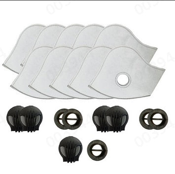 10pcs Fashion Scarf Cotton Activated Pm2.5 Outdoor Unisex Filter Face Maskswashable And Reusable Maske - Virtual Blue Store