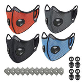 10pcs Fashion Scarf Cotton Activated Pm2.5 Outdoor Unisex Filter Face Maskswashable And Reusable Maske - Virtual Blue Store