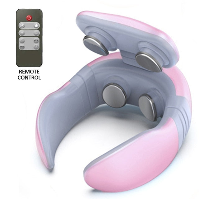 Smart Electric Neck and Shoulder Massager Pain Relief Tool Health Care Relaxation Cervical 4D Magnetic Therapy Massage Machine - Virtual Blue Store