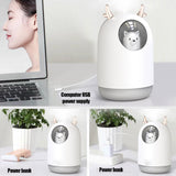 Mini USB Humidifier Cute Portable Ultrasonic Cartoon Animal Air Oil Diffuser Car Home Desktop LED Lamp Mist Maker Machine - Virtual Blue Store