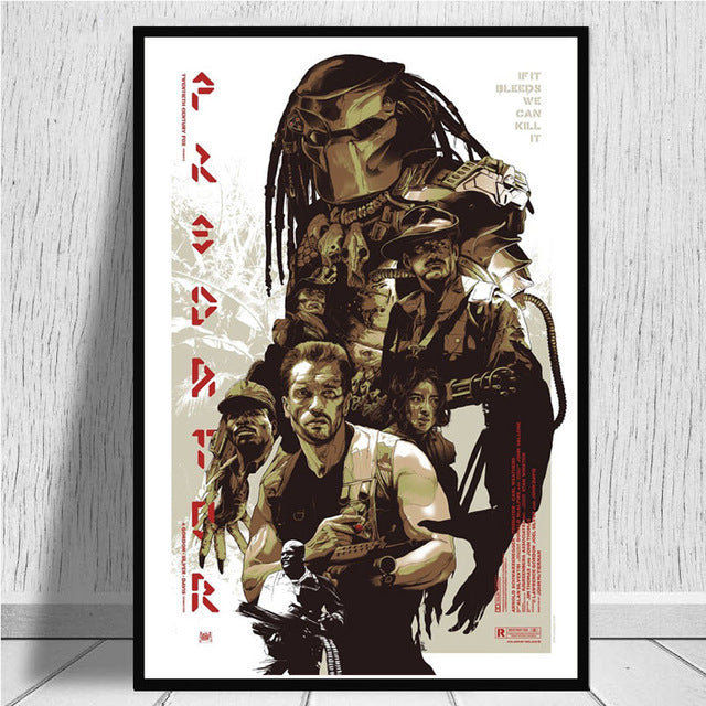 Arnold Schwarzenegger The Predator Monster Movie Poster And Prints Art Canvas Wall Pictures For Living Room Home Decor - Virtual Blue Store