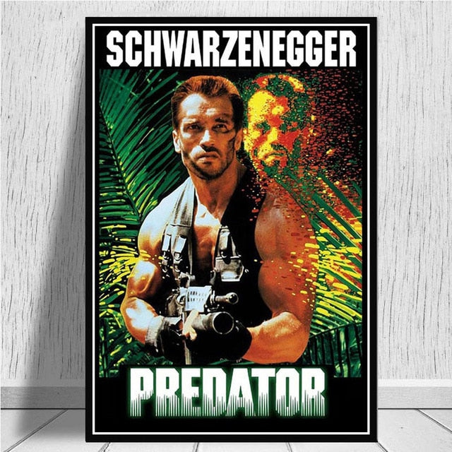 Arnold Schwarzenegger The Predator Monster Movie Poster And Prints Art Canvas Wall Pictures For Living Room Home Decor - Virtual Blue Store