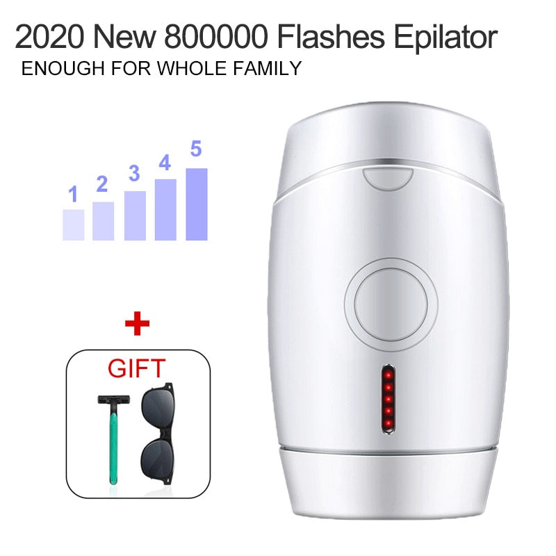Laser Epilator 800000 Flash Professional Permanent Ipl Hair Removal Photoepilator Home Light Pulses Depilatory whole Body Face - Virtual Blue Store