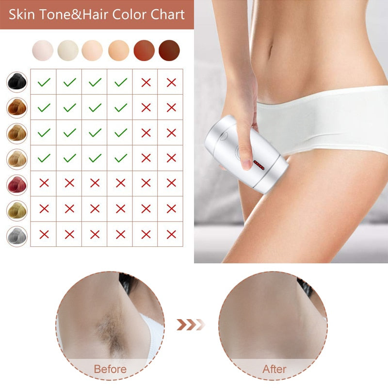 Laser Epilator 800000 Flash Professional Permanent Ipl Hair Removal Photoepilator Home Light Pulses Depilatory whole Body Face - Virtual Blue Store