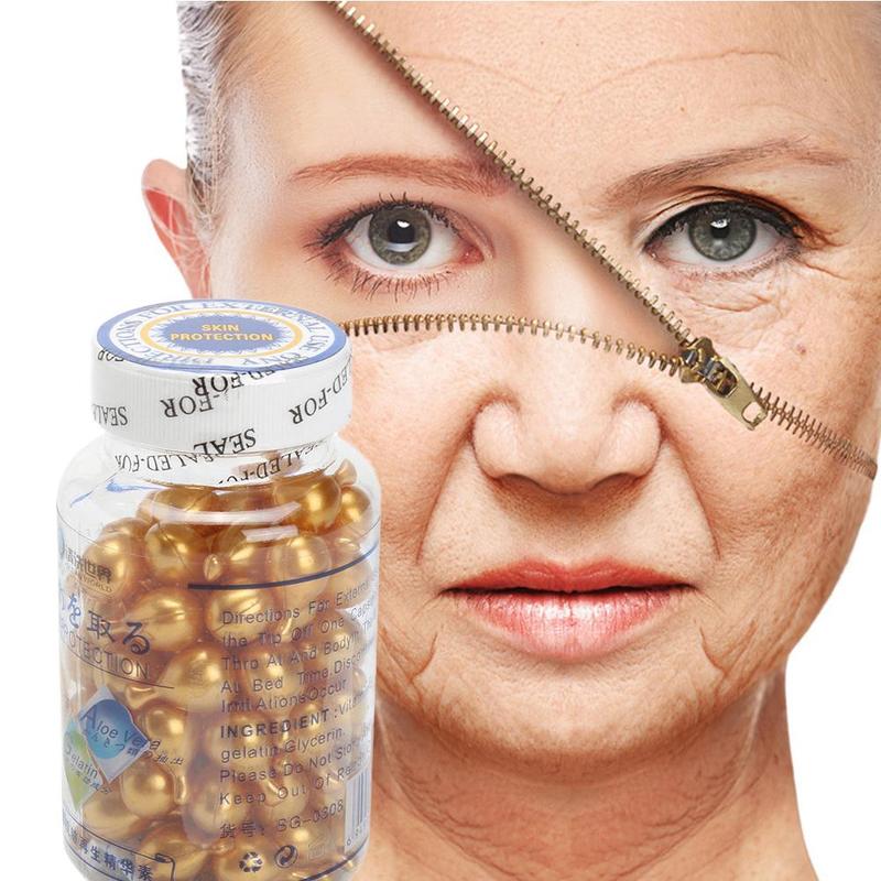 90 Pcs/bottle Anti Wrinkle Regenerating Vitamin E Face Cream Extract Whitening Anti Aging Moisturizing Face Care - Virtual Blue Store