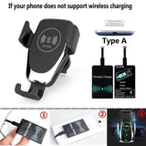 Fast Qi Car Wireless Charger For iPhone XS Max XR X Samsung S10 S9 Intelligent Wireless Charging Phone Car Holder For Xiaomi - Virtual Blue Store