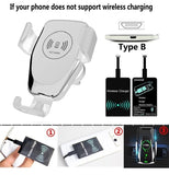 Fast Qi Car Wireless Charger For iPhone XS Max XR X Samsung S10 S9 Intelligent Wireless Charging Phone Car Holder For Xiaomi - Virtual Blue Store