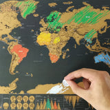 New Deluxe Travel Edition Scratch Off World Map Poster 52.3x30cm Personalized Journal Map Wall Decor