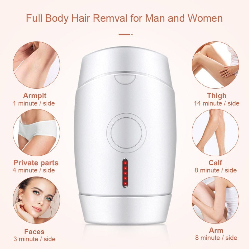 Laser Epilator 800000 Flash Professional Permanent Ipl Hair Removal Photoepilator Home Light Pulses Depilatory whole Body Face - Virtual Blue Store
