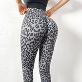 Leopard Leggings For Women Fitness Workout Yoga Pants Scrunch Butt High Waist Stretchy Zebra Pattern Gym Running Tights Leggings - Virtual Blue Store