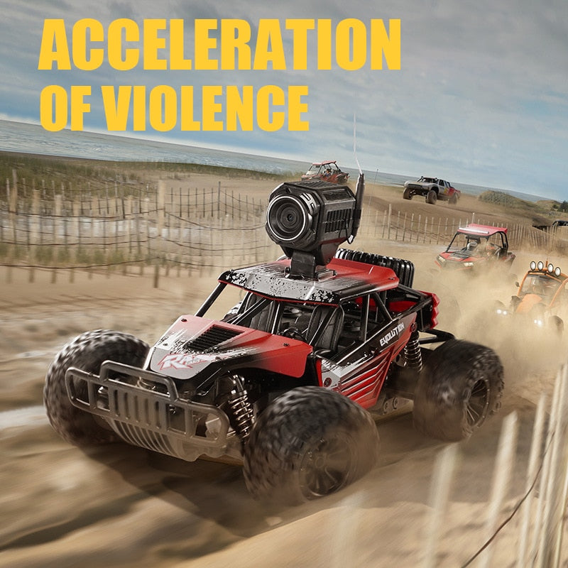 1:12 RC Car  2.4GHz 4WD With HD Camera Cars Off Road Buggy Toy High Speed Climbing RC Car Real-time transmission - Virtual Blue Store