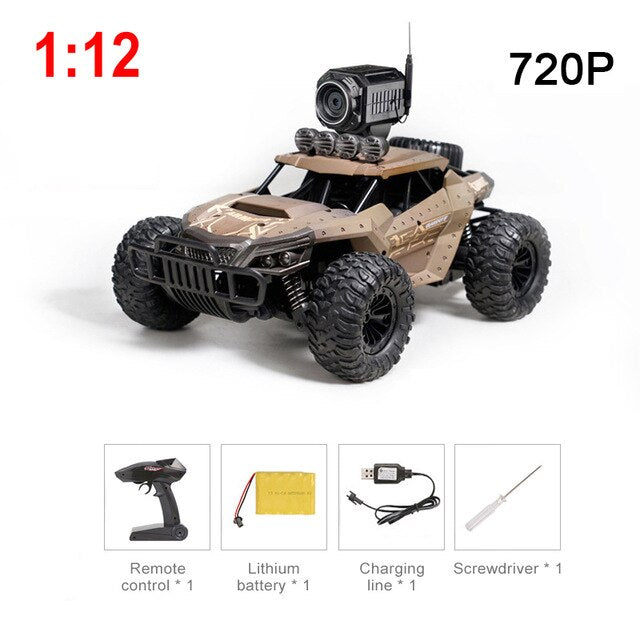 1:12 RC Car  2.4GHz 4WD With HD Camera Cars Off Road Buggy Toy High Speed Climbing RC Car Real-time transmission - Virtual Blue Store