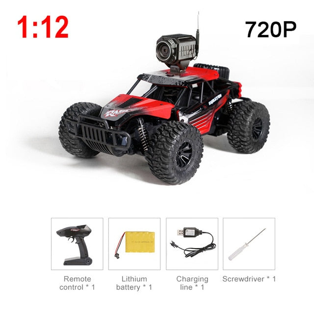1:12 RC Car  2.4GHz 4WD With HD Camera Cars Off Road Buggy Toy High Speed Climbing RC Car Real-time transmission - Virtual Blue Store