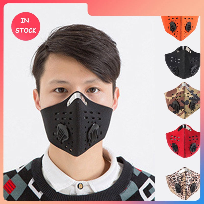 Anti Smoke Carbon Dust-proof  Breathable Mesh Bicycle Men Women Sports Sweat Headband Run Tennis Fitness Pirate Headband Sports - Virtual Blue Store
