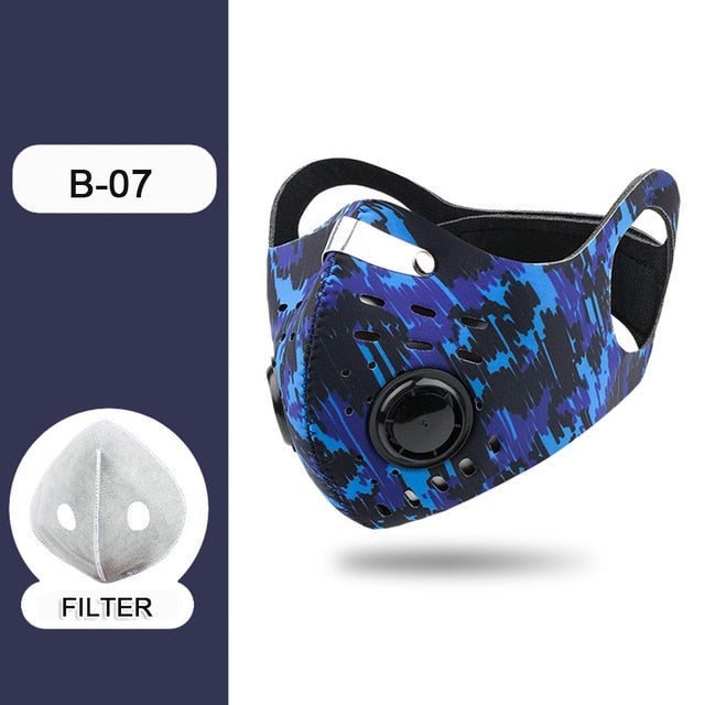 Anti Smoke Carbon Dust-proof  Breathable Mesh Bicycle Men Women Sports Sweat Headband Run Tennis Fitness Pirate Headband Sports - Virtual Blue Store