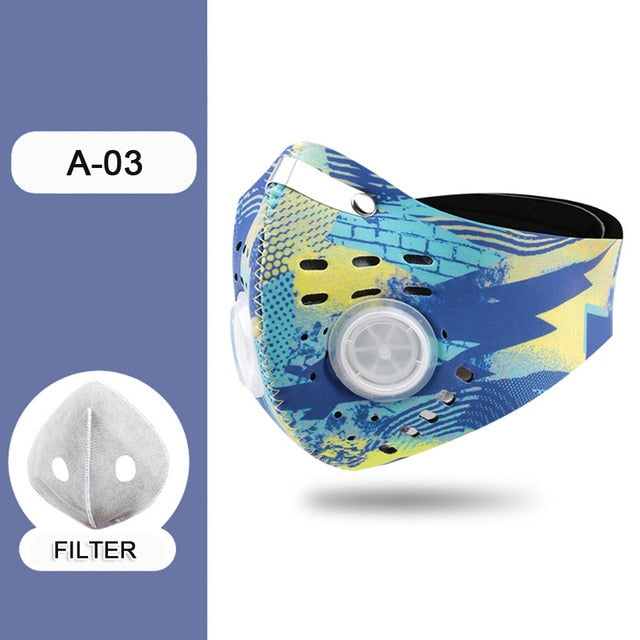 Anti Smoke Carbon Dust-proof  Breathable Mesh Bicycle Men Women Sports Sweat Headband Run Tennis Fitness Pirate Headband Sports - Virtual Blue Store
