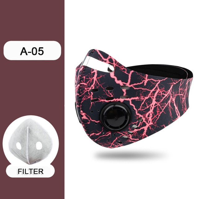 Anti Smoke Carbon Dust-proof  Breathable Mesh Bicycle Men Women Sports Sweat Headband Run Tennis Fitness Pirate Headband Sports - Virtual Blue Store