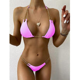 Sexy Bikini Women Swimsuit Solid Bikini Set Push Up Swimwear Low Waist Bathing Suits Beach Wear 2021 New Swimming Suit For Women - Virtual Blue Store