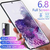 Newest 6.8 inch 1:1 Galay S20 global Shipping Camera Snapdragon 855 8GB RAM 256GB ROM Octa Core 4 smart phone - Virtual Blue Store