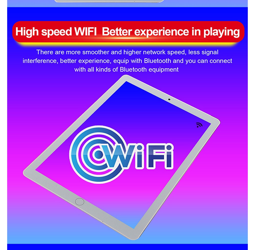 Tablet 10.1 Inch with 6GB + 128GB 1920 * 1200 IPS Screen Android Tablet ARM + DSP Dual-core Wifi Android Tablet HD Screen 3g Blu - Virtual Blue Store